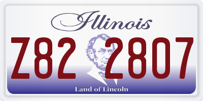 IL license plate Z822807