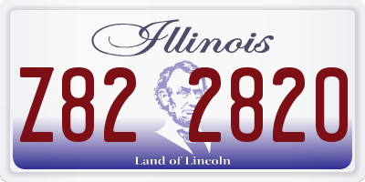 IL license plate Z822820