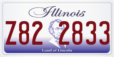 IL license plate Z822833