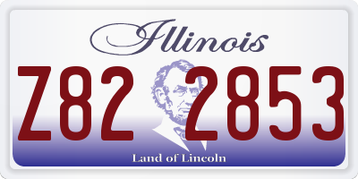 IL license plate Z822853