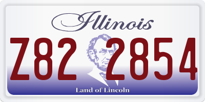 IL license plate Z822854