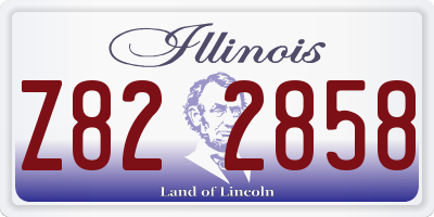 IL license plate Z822858