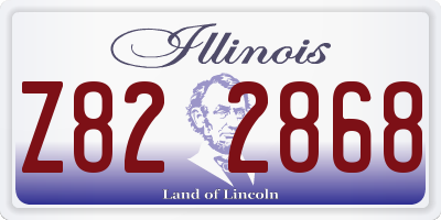 IL license plate Z822868