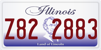 IL license plate Z822883