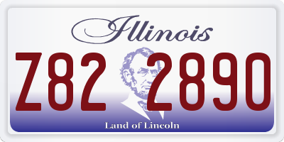 IL license plate Z822890