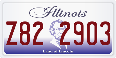 IL license plate Z822903