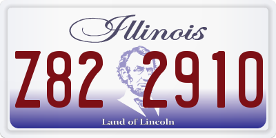 IL license plate Z822910