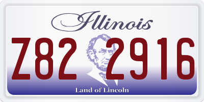 IL license plate Z822916