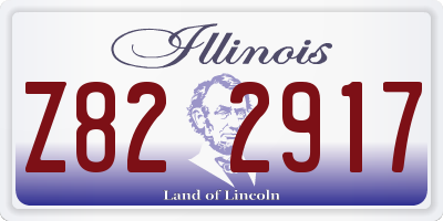 IL license plate Z822917