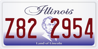 IL license plate Z822954