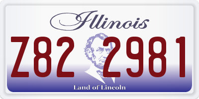 IL license plate Z822981