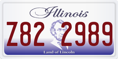 IL license plate Z822989