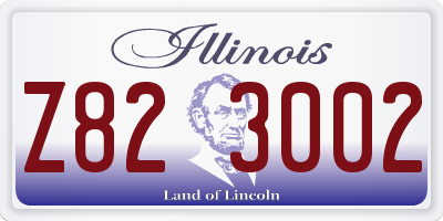IL license plate Z823002