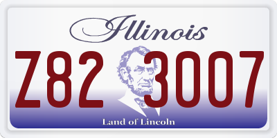 IL license plate Z823007