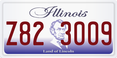 IL license plate Z823009