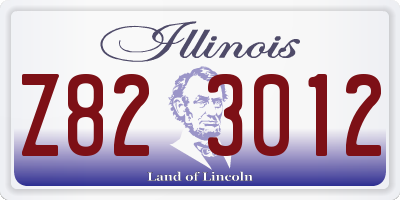 IL license plate Z823012