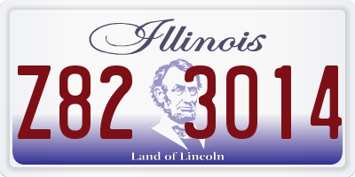 IL license plate Z823014