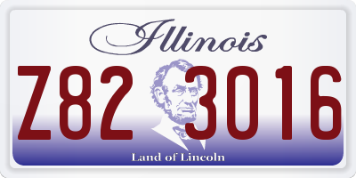 IL license plate Z823016