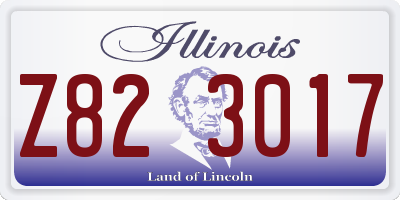 IL license plate Z823017