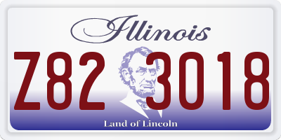 IL license plate Z823018