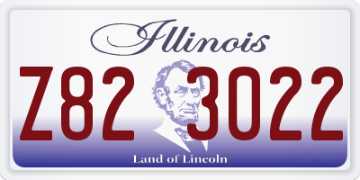 IL license plate Z823022