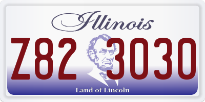 IL license plate Z823030