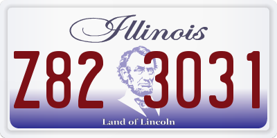 IL license plate Z823031