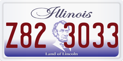 IL license plate Z823033