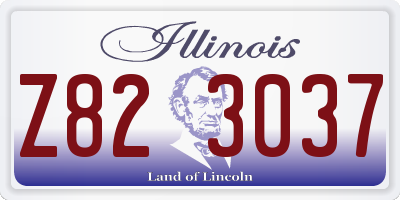 IL license plate Z823037
