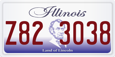 IL license plate Z823038