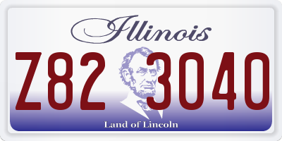 IL license plate Z823040