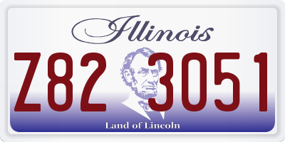 IL license plate Z823051