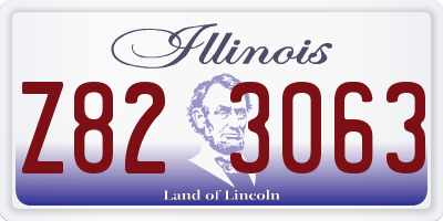 IL license plate Z823063