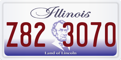 IL license plate Z823070