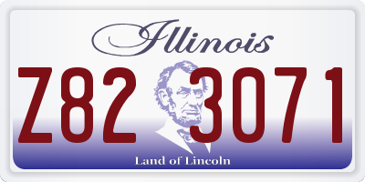 IL license plate Z823071