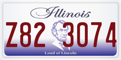IL license plate Z823074