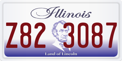 IL license plate Z823087
