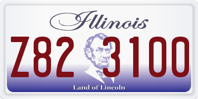 IL license plate Z823100