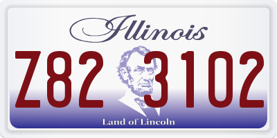 IL license plate Z823102