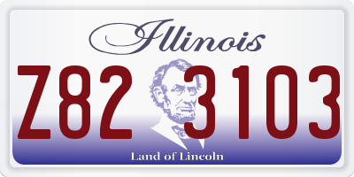 IL license plate Z823103