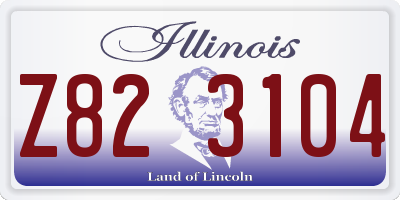 IL license plate Z823104