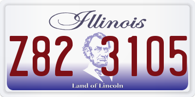 IL license plate Z823105