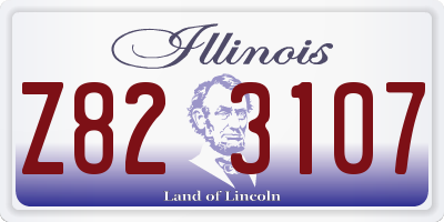 IL license plate Z823107