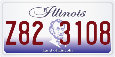IL license plate Z823108