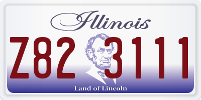 IL license plate Z823111