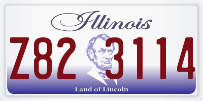 IL license plate Z823114