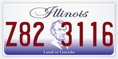 IL license plate Z823116