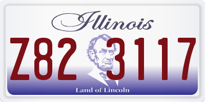 IL license plate Z823117