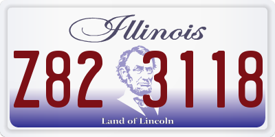 IL license plate Z823118