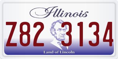 IL license plate Z823134